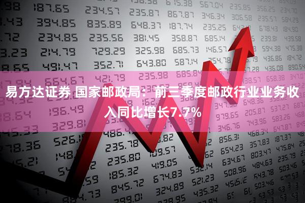 易方达证券 国家邮政局：前三季度邮政行业业务收入同比增长7.7%